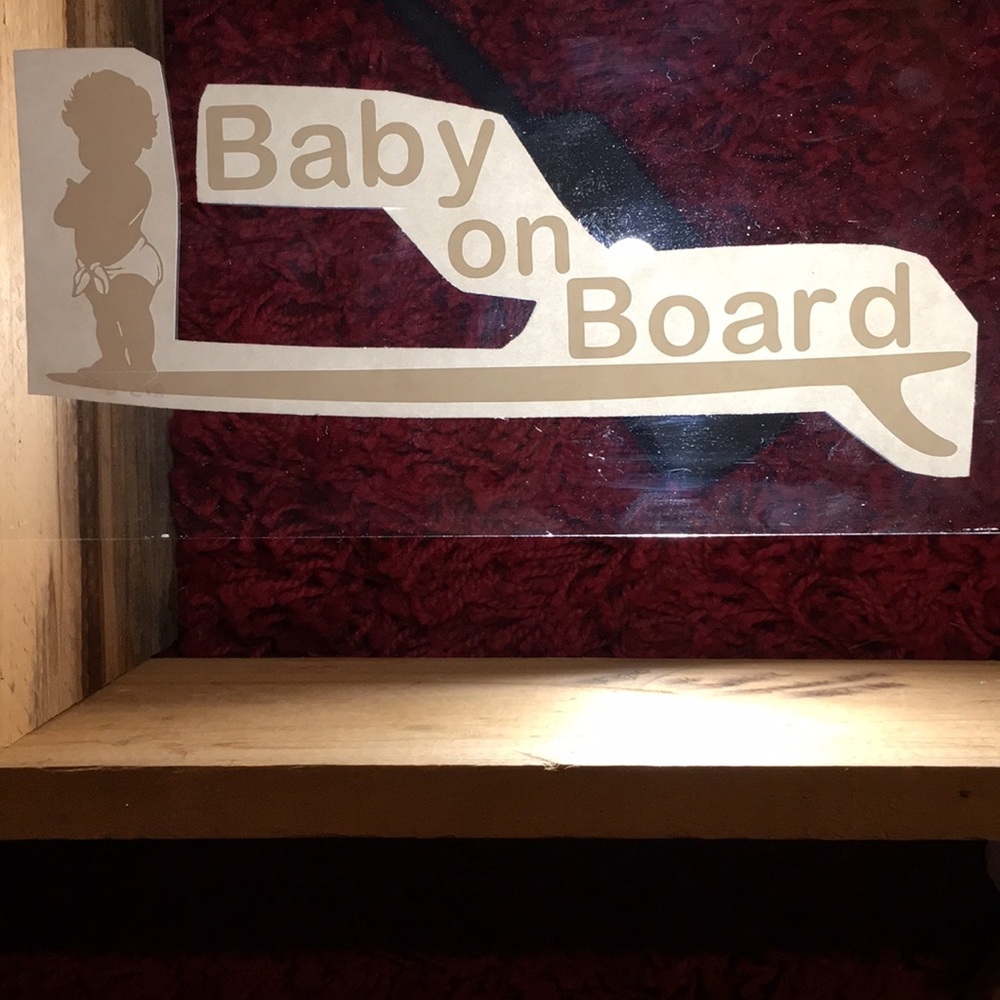 Baby on Board vinyl decal for Vehicle